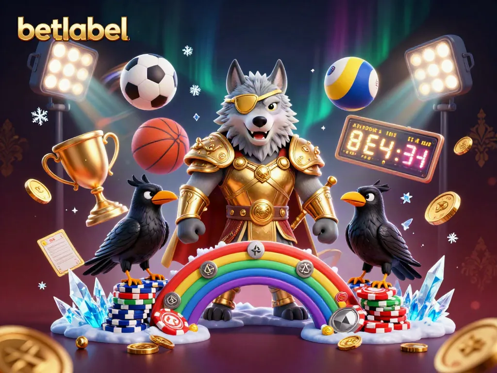 Experience the thrill of playing at betlabel with this vibrant 3D illustration showcasing casino excitement.